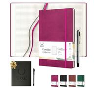 Cuaderno B5 Cuadriculado 5×5 con Bolígrafo y Caja de Regalo • 250 páginas numeradas • Tapa dura de cuero vegano, índice, marcador y bolsillo interior • Papel crema 80 g/m² • 25,5×18 cm (Cherry boop)