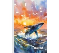 Cuaderno Ballena: Cuaderno A5 rayado - 100 páginas - Regalo para amantes del océano - Diario naturaleza marina