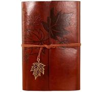 Cuaderno, bloc de notas papel Kraft en blanco, diario retro, suave, manual viaje, bonito libro for oficina, reuniones, negocios, viajeros, estudiantes, portátil(Red brown,147 * 100mm)