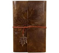 Cuaderno, bloc de notas papel Kraft en blanco, diario retro, suave, manual viaje, bonito libro for oficina, reuniones, negocios, viajeros, estudiantes, portátil(Dark brown,147 * 100mm)