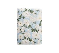 Cuaderno bordado, bloc de notas impreso vintage, tapa suave con acabado mate, cuaderno de escritura personalizado, adorable cuaderno de diario (A5 Gardenia)