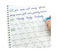 Cuaderno circular fluido de caligrafía inglesa, libro de práctica de escritura a mano en inglés, libro de entrenamiento de ranura