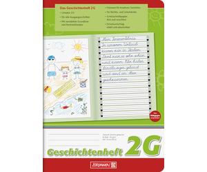 Cuaderno clase 2 para escribir historias, modelo 104599102, de la marca Brunnen (formato DIN A5, 16 páginas, líneas 2G)