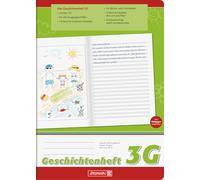 Cuaderno clase 3 para escribir historias, modelo 104499103, de la marca Brunnen (formato DIN A4, 16 páginas, líneas 3G)