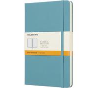 Cuaderno Clásico Moleskine Tapa Dura Grande Rayado Azul Coral 240 Páginas