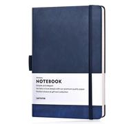 Cuaderno clsico grueso con lazo para bolgrafo, cuaderno de escritura de tapa dura A5 con rayas universitarias y bolsillo + separadores de pgin