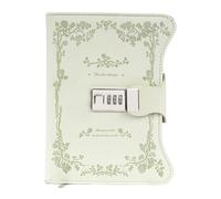 Cuaderno combinado de piel sintética con tapa dura con 360 páginas con marcapáginas para estudiantes, mujeres y hombres, bloc de escritura con cerradura