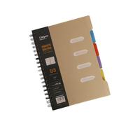Cuaderno Con Borde De Bobina Grueso Tamaño B5 Con Divisores Para Organización Escolar Oficina Cuaderno Organizador Secciones Divididas Diario Escritura Permanente 25.000 Páginas