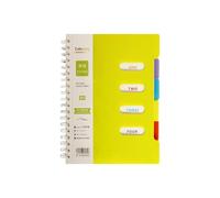 Cuaderno Con Borde De Bobina Grueso Tamaño B5 Con Divisores Para Organización Escolar Oficina Cuaderno Organizador Secciones Divididas Diario Escritura Permanente 25.000 Páginas