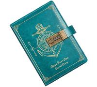 Cuaderno con cerradura, libro de contraseñas con cerradura, cuaderno vintage, diario de piel sintética, resistente al agua, diario con cerradura, diario de viaje para estudiantes, tribunales