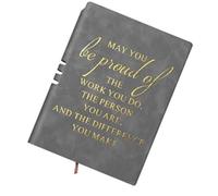 Cuaderno con cinta, marcapáginas, ranura para bolígrafo, 200 páginas, piel rayada, bloc de notas para diario, notas, cuaderno de bolsillo