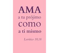Cuaderno con cuadros grandes para apuntes, escritura y reflexiones. Ama a tu prójimo como a ti mismo. (Levítico 19:18)