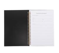 Cuaderno con Cubierta Pp de Presupuesto Mensual Negro para Finanzas