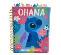 Cuaderno con dise o innovador de Disney Stitch, Ohana, espiral, 144 p ginas rayadas, 8 x 7 pulgadas, color azul