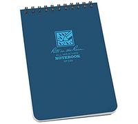 Cuaderno con espiral en la parte superior para todo tipo de clima Rite in the Rain, 10,16 x 15,24 cm, tapa marrón, patrón universal (no. 446)., color azul 4" x 6"