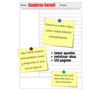 Cuaderno Cornell - Tomar Apuntes & Sintetizar Ideas: Aumenta tu eficienca | 120 páginas | 21,59cm x 27,94cm | 8,5''x11'' | Perfecto para tomar notas en clase, en conferencia y en reunión