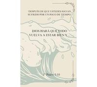 Cuaderno cristiano con versículo - Libreta cristiana- Libreta de hojas lisas- Libreta 1Pedro 5:10 - Cuaderno con hojas lisas: Libreta con Versículo - ... y Reflexiones - Diseño Elegante y Funcional