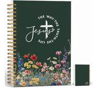 Cuaderno cristiano - Jesús el camino, la verdad, la vida, regalos cristianos para mujeres, cuadernos inspiradores de la Biblia para tomar notas, estudio de la Biblia, notas de oración y iglesia