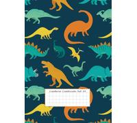 Cuaderno Cuadrícula 8x8 A4: 100 páginas - Libreta de Dinosaurios - Cuaderno Cuadriculado 8mm - Libreta Infantil Niño