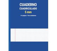 Cuaderno Cuadriculado 5 m 110 páginas • Para estudiantes: cuaderno matemáticas, cuaderno escolar, libreta cuadriculada, cuaderno 5 mm, cuaderno para ... libreta para escribir, cuaderno simple,