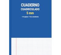 Cuaderno Cuadriculado 5 m 110 páginas • Para estudiantes: cuaderno matemáticas, cuaderno escolar, libreta cuadriculada, cuaderno 5 mm, cuaderno para ... cuaderno grande, libreta para escribir,