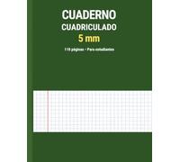 Cuaderno Cuadriculado 5 m 110 páginas • Para estudiantes (Verde): cuaderno matemáticas, cuaderno escolar, libreta cuadriculada, cuaderno 5 mm, ... libreta para escribir, cuaderno simple,