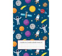 Cuaderno Cuadriculado 6mm A5: cuadricula 6x6 - 50 hojas - 100 páginas - libreta cuadriculada sin espiral - libreta infantil niño - cuaderno cuadros grandes - cuadricula 6mm - cuaderno del espacio