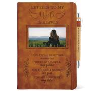 Cuaderno de 200 páginas con texto en inglés «Letters to My Wife In Heaven», tamaño A5, forrado con ventana en la cubierta, en memoria amorosa de la esposa, conmemorativo, condolencias, recuerdos,