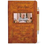 Cuaderno de 200 páginas con texto en inglés «To My Grandpa In Heaven», tamaño A5, forrado con ventana en la cubierta, en memoria amorosa del abuelo, conmemorativo, condolencias, recuerdos, regalos de