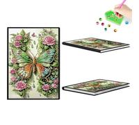 Cuaderno de 50 páginas A5 con diseño de mariposas y flores para regalo de