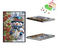 Cuaderno de 50 páginas A5 con diseño de muñeco de nieve para adultos