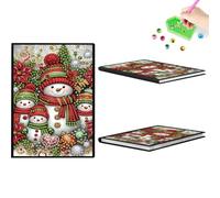 Cuaderno de 50 páginas A5 con diseño de muñeco de nieve para adultos