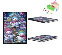 Cuaderno de 50 páginas A5 de muñeco de nieve para regalo de Navidad para
