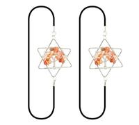 Cuaderno de 7 chakras, banda elástica, árbol de la vida, piedra de la suerte, ágata, rojo, marcador de página, estrella de David, paquete de 2