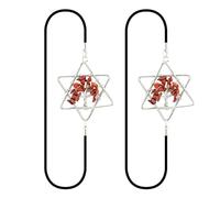 Cuaderno de 7 chakras, banda elástica, árbol de la vida, piedra de la suerte, jaspe rojo, estrella de David, marcador de página, paquete de 2