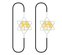 Cuaderno de 7 chakras, banda elástica, marcapáginas, estrella de David, árbol de la vida, piedra de la suerte, topacio, marcador de página, paquete de 2