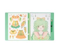Cuaderno de actividades de vestir para niñas,Cuaderno de actividades de vestir de princesa | Kit de maquillaje de actividades de pegatinas para niñas - Kits de artesanía de arte de papel para rascar