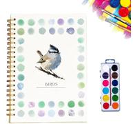 Cuaderno de Acuarela,Cuaderno de Ejercicios de Acuarela Profesional,Escenas de la Naturaleza Set de Pintura Artesanías,Ideal Para Adultos, Niños y Adolescentes,Manualidades y Regalo Artístico (C)