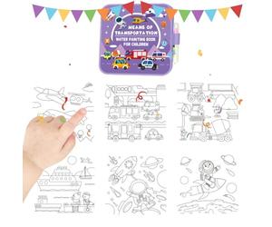 Cuaderno de acuarela para colorear - Accesorios de pintura reutilizables Portátiles lindos dibujos animados | Cuaderno de práctica de acuarela - para casa, viaje, coche, escuela, , cumpleaños