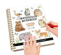 Cuaderno de acuarela para niños, material de pintura con tema, para niños, para viajeros, estudiantes, artistas, maestros, cursos, taller, casa, cafetería, parque