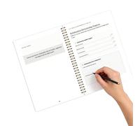 Cuaderno de agenda mensual, bloc organizador de planificación fácil, establecimiento de objetivos de 8,27 pulgadas con divisores, diario de productividad de portada, estilo simple con aspecto moderno,