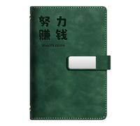Cuaderno de ahorro de dinero, planificador presupuestario de cuero recargable con 90 páginas, 6 anillas para el presupuesto diario, organizador de dinero en efectivo portátil
