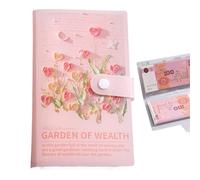 Cuaderno de Ahorros, Desafío Ahorros 100 Sobres 3D Pintura al óleo | Cartera Portátil Organizador Finanzas Gastos Pagos Facturas Herramienta Ahorros Hogar para Adultos