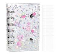 Cuaderno de anillas | Organizador de patrón de estrellas a prueba de agua, carpeta de hojas sueltas, para estudiantes familiares, profesores, viajes, hogar, aula