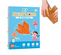 Cuaderno de Aprendizaje de Geometría | Libro de Geometría 3D con Cuerda Tirante,Herramienta Educativa para Actividades Pedagógicas de Pensamiento Espacial para y