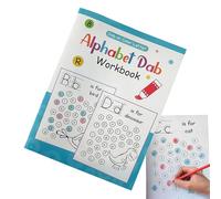 Cuaderno de aprendizaje inglés - Cuaderno de ejercicios de letras con tareas de pintura y escritura, desarrollo temprano del lenguaje, material de aprendizaje educativo, entrenamiento lúdico en alp
