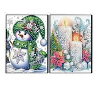 Cuaderno de Arte con Diamantes de 50 páginas en tamaño A5, diseño especial en forma de cristal para pintura de diamantes, bloc de notas inalámbrico con tira de cristal 5D, cuaderno