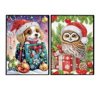 Cuaderno de Arte con Diamantes de 50 páginas en tamaño A5, diseño especial en forma de cristal para pintura de diamantes, bloc de notas inalámbrico con tira de cristal 5D, cuaderno