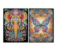 Cuaderno de Arte con Diamantes de 50 páginas en tamaño A5, diseño especial en forma de cristal para pintura de diamantes, bloc de notas inalámbrico con tira de cristal 5D, cuaderno