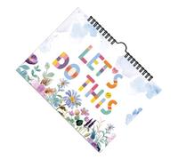 Cuaderno de autodisciplina, planificador de tema floral, cuaderno de planes inspiradores, agenda de 12 meses, cuaderno de planes en inglés, tarjeta perforada de autodisciplina, cuaderno de hojas